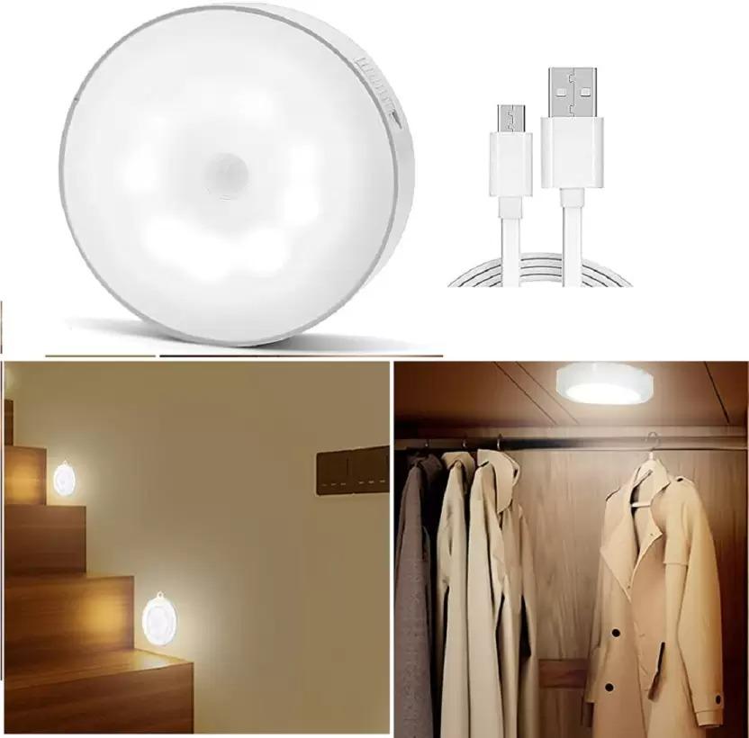 Motion Sensor Light for Cabinet, Human Body Induction Wireless Chargeable Magnet Wall Lamp for Bedroom, Stairs, Indoor, Outdoor, Cabinet, Kitchen, and Bedroom